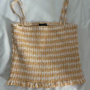 Forever 21 Women's Yellow and White Vest